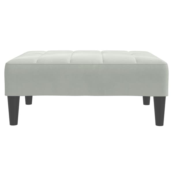 vidaXL Fotpall ljusgrå 77x55x31 cm sammet