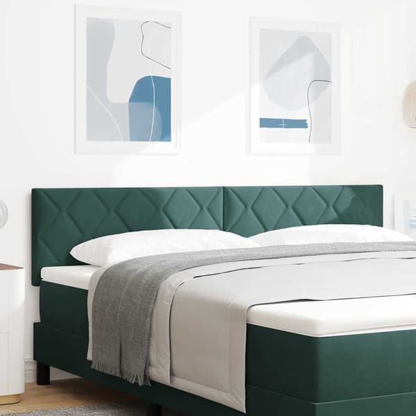 vidaXL LED huvuddyna Mörkgrön 180 cm Sammet