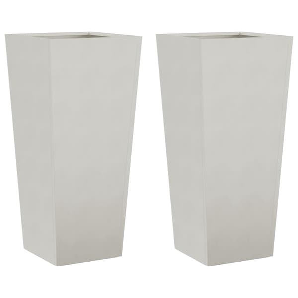 vidaXL Plantekasser 2 stk 35x35x75 cm rustfritt stål