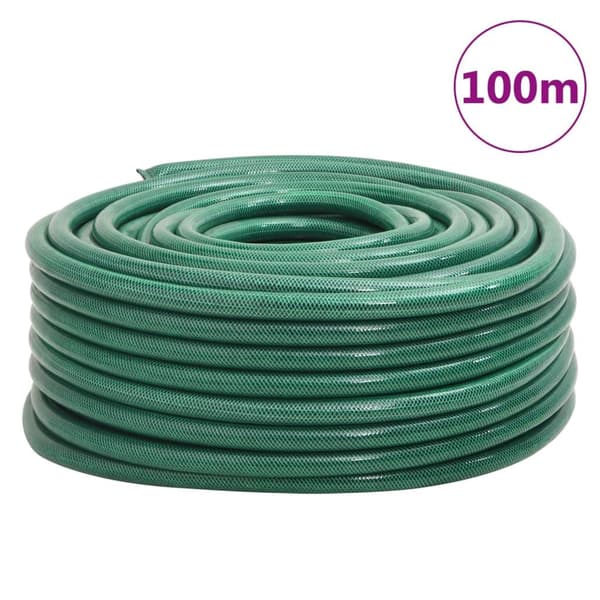 vidaXL Trädgårdsslang grön 1,3" 100 m PVC