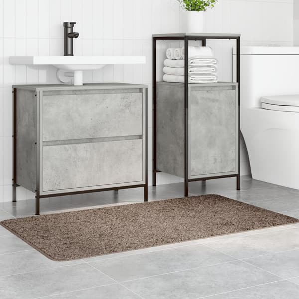 vidaXL Badmatta Brun 70 x 120 cm Polypropylen