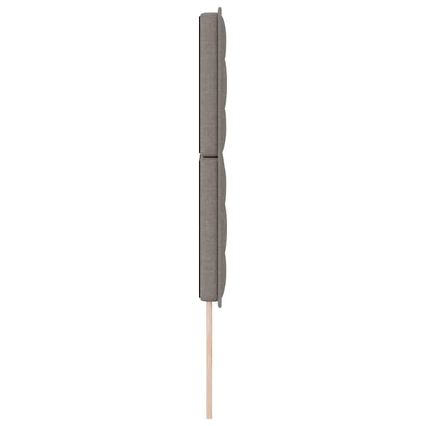 vidaXL Sänggavel Linjer Design Gråbrun 140 cm Tyg