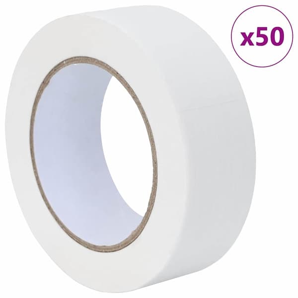 vidaXL Målare Maskeringstejp 50 st Vit 38mm x 50m Papper