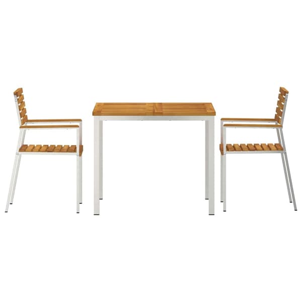 vidaXL Hage Spisegruppe 3 pcs Brun Solid akasietre