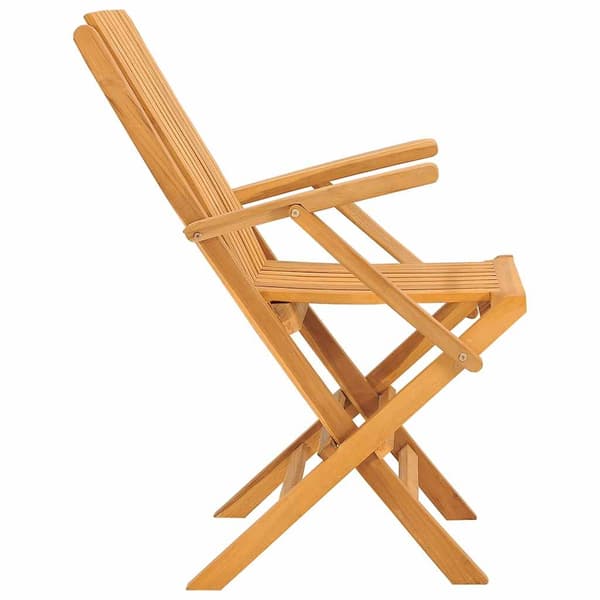 vidaXL Klappstoler 2 stk 61x67x90 cm heltre teak