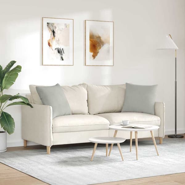 vidaXL Soffkuddar 2 st Ljusgrå 50 x 50 cm tyg