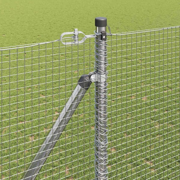 vidaXL Gjerde med innlegg. sølv 1.6 x 10 m Stål