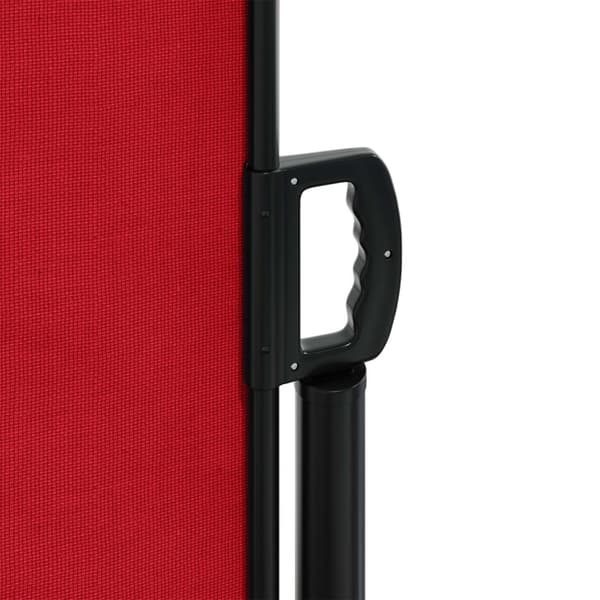 vidaXL Infällbar sidomarkis röd 220x1200 cm