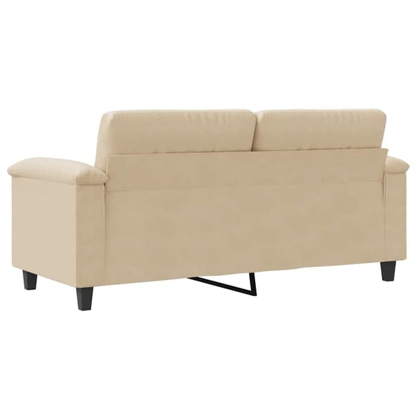 vidaXL 2-sitssoffa gräddvit 140 cm mikrofibertyg