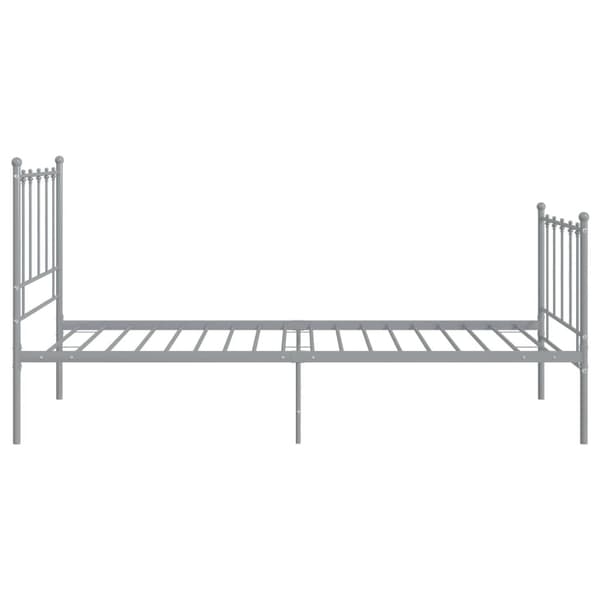 vidaXL Sengeramme grå metall 100x200 cm