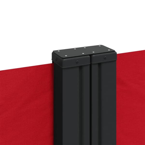 vidaXL Infällbar sidomarkis röd 120x600 cm