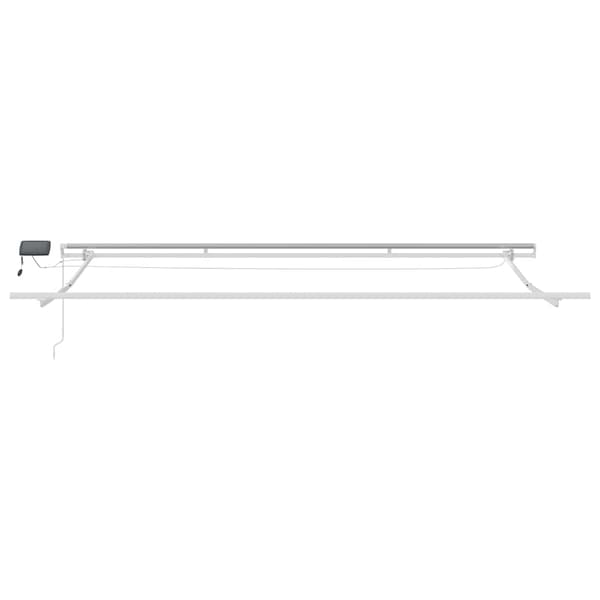 vidaXL Markise med Hvit 4 × 3 m Metall