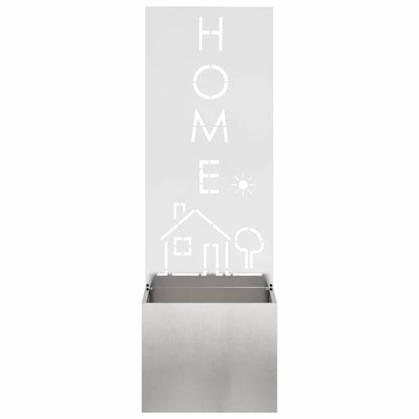vidaXL Trädgårds integritetsskärm Silver 50 x 140 cm Rostfritt stål
