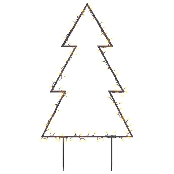 vidaXL Julelysdekorasjon med plugger tre 80 LEDs 60 cm