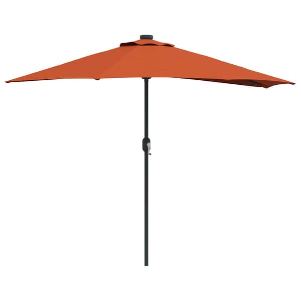 vidaXL Hageparasol Terrakotta 294 x 150 x 224 cm Polyester og stål
