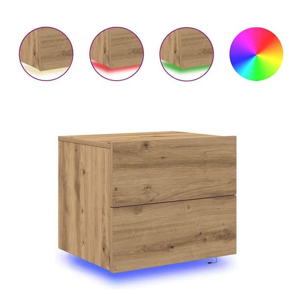 vidaXL Nattbordskap Artisan Eik 50 x 39 x 41 cm Konstruert tre