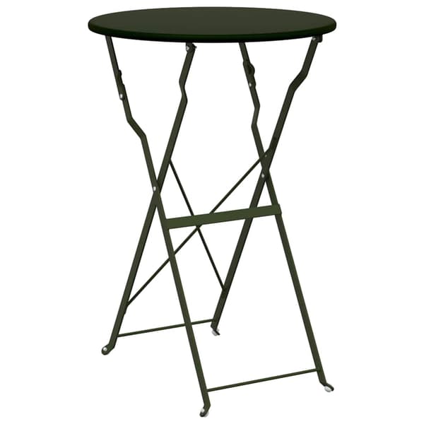 vidaXL Sammenleggbart Bistrosett 3 pcs Skog Stål
