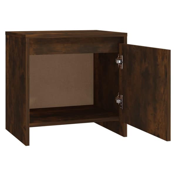 vidaXL Nattbord røkt eik 45x34x44,5 cm sponplate