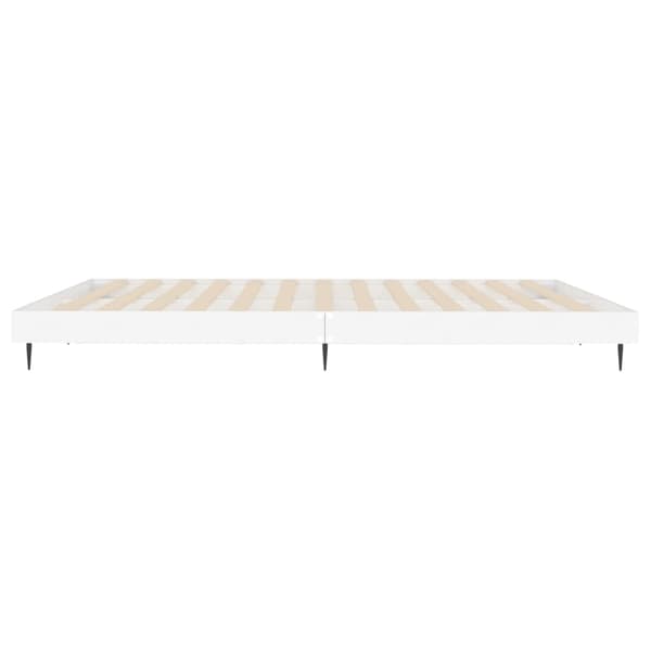 vidaXL Sengeramme hvit 150x200 cm konstruert tre