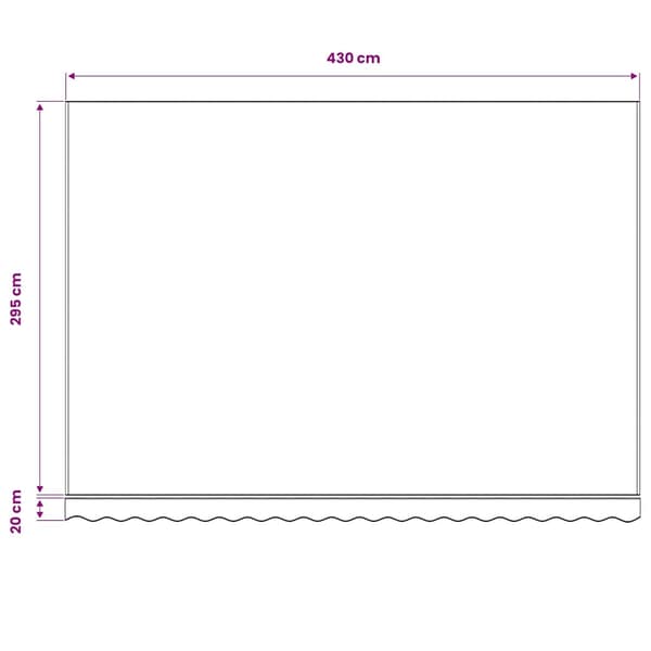 vidaXL Erstatningsduk for markise rød og hvit 450x300 cm polyester
