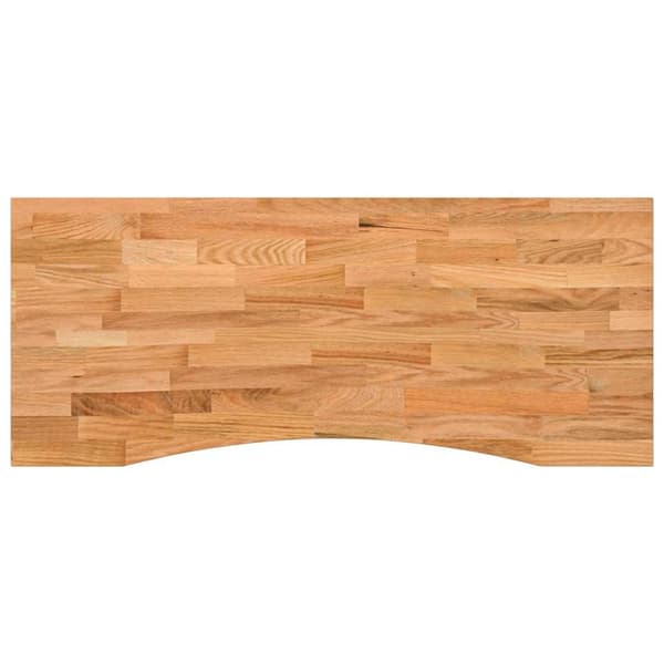 vidaXL Bordplate lysebrun 120x50x2,5 cm rektangulær heltre eik