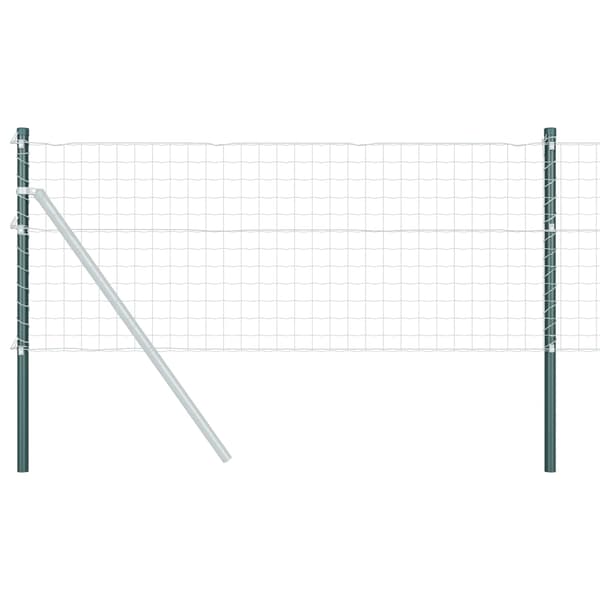 vidaXL Stängselstolpe 2 pcs Grön 80 cm Pulverlackerad stål