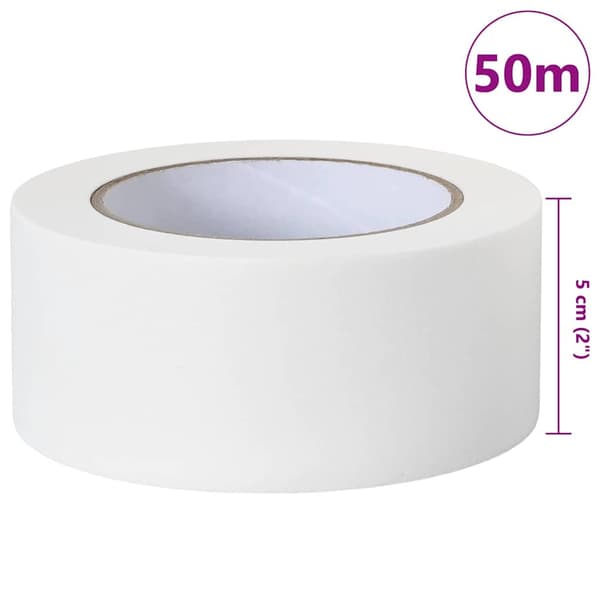 vidaXL Målare Maskeringstejp 24 st Vit 50mm x 50m Papper
