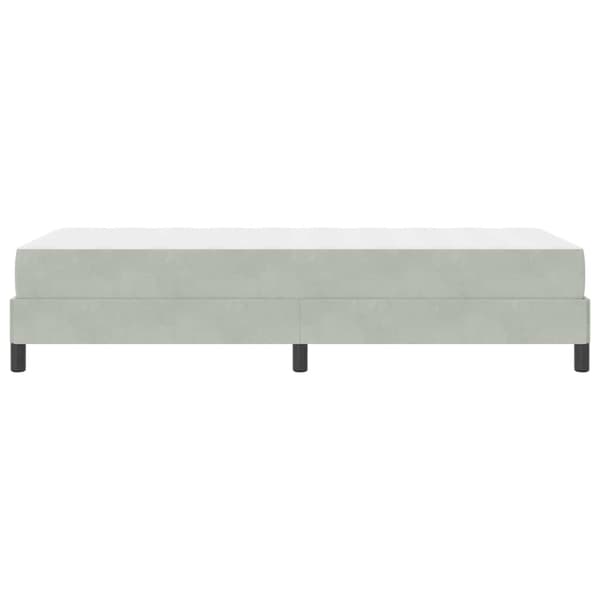 vidaXL Bäddfjäder med madrass Ljusgrå 80 x 210 cm tyg