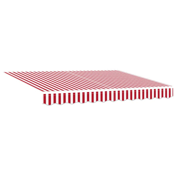 vidaXL Utfällbar markis Röd och Vit 300 x 250 cm