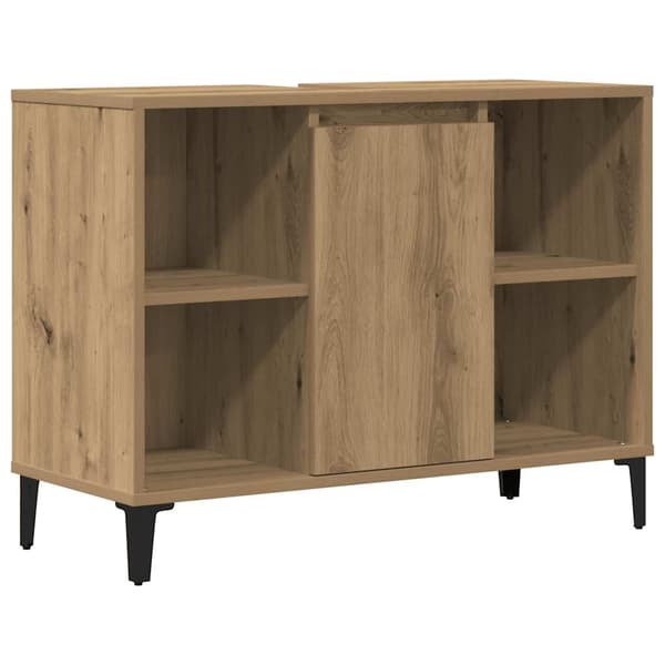 vidaXL Servantskap artisan eik 80x33x60 cm konstruert tre