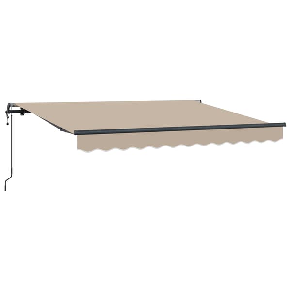 vidaXL Infällbar Markis Beige 350 x 200 cm Polyester och aluminium