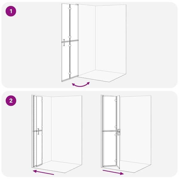 vidaXL Walk-In duschvägg Guld 70 x 6,5 x 190 cm