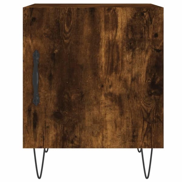 vidaXL Nattbord røkt eik 40x40x50 cm konstruert tre