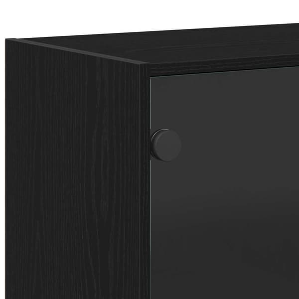 vidaXL Serviesskap Svart Eik 100 x 37 x 75.5 cm