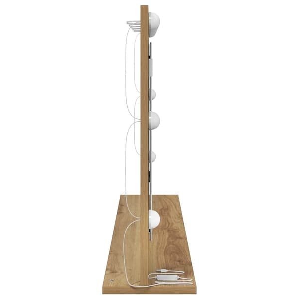 vidaXL Stilfullt Speil Rektangulær Artisan Eik 100 x 55 x 18 cm