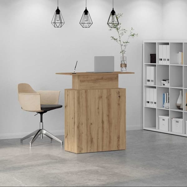vidaXL Receptionsdisk artisan ek 100x40x104 cm konstruerat trä