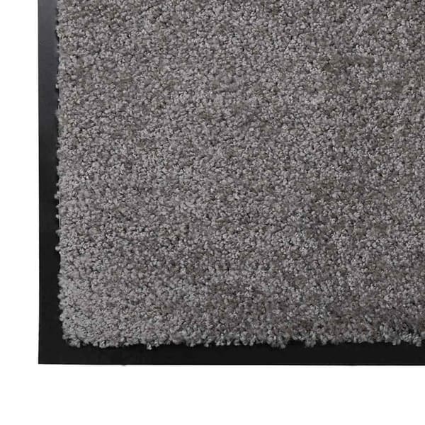 vidaXL Dørmatte Lysegrå 60 x 40 x 1.2 cm Teddy-stoff