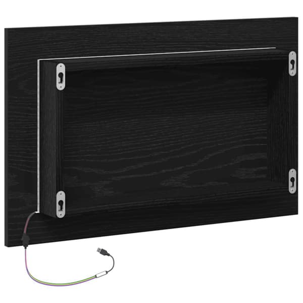 vidaXL Underskap Svart Eik 60x46x81,5 cm Sponplate