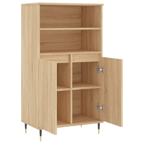 vidaXL Highboard sonoma eik 60x36x110 cm konstruert tre
