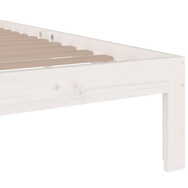 vidaXL Sengeramme hvit heltre 90x190 cm Single