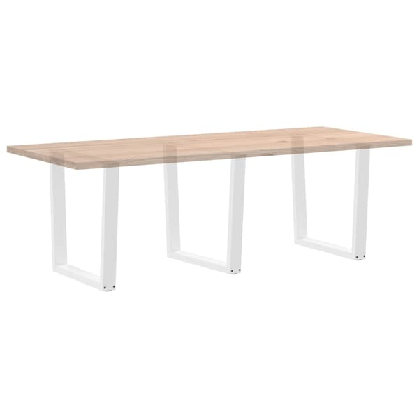 vidaXL Matbordsben V-formade 3 st vit 90x(72-73,3) cm stål