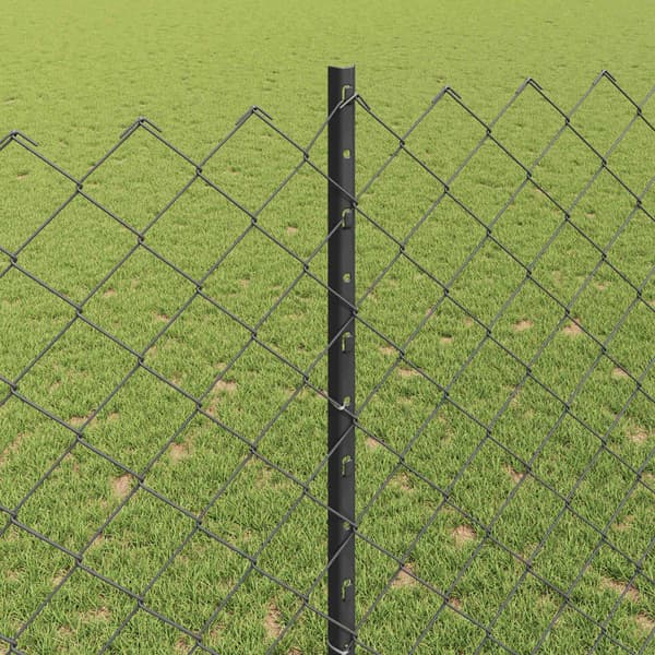 vidaXL Gjerde med innlegg. Grå 1.4 x 10 m Stål