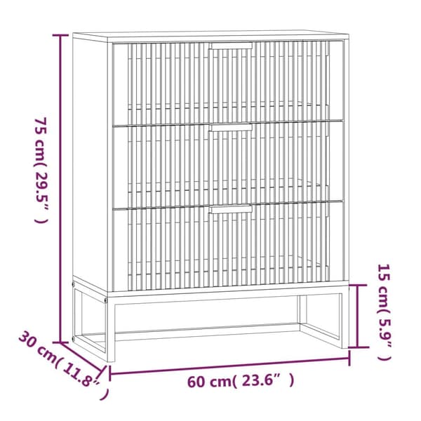 vidaXL Förvaringsskåp 60x30x75 cm konstruerat trä