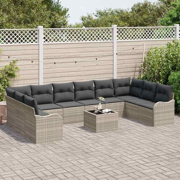 vidaXL Trädgårdsoffset Ljusgrå 55 x 55 x 37 cm konstrotting