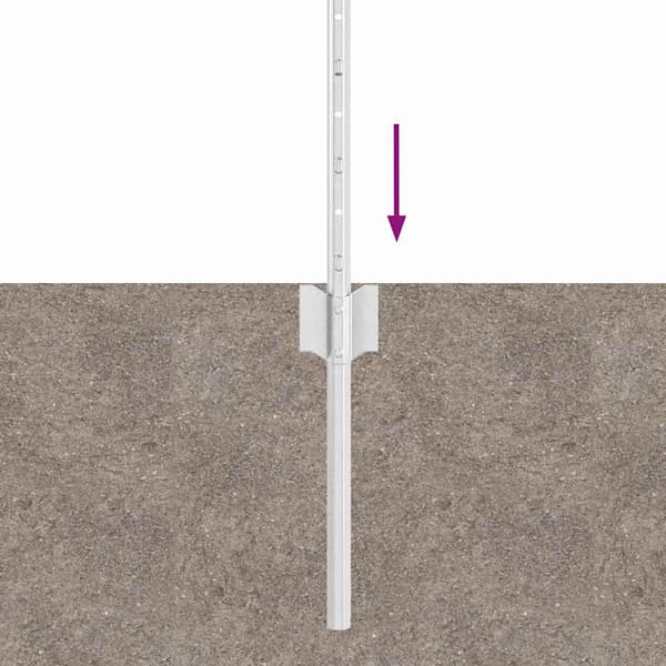 vidaXL Gjerdepåle 5 pcs sølv 80 cm Stål