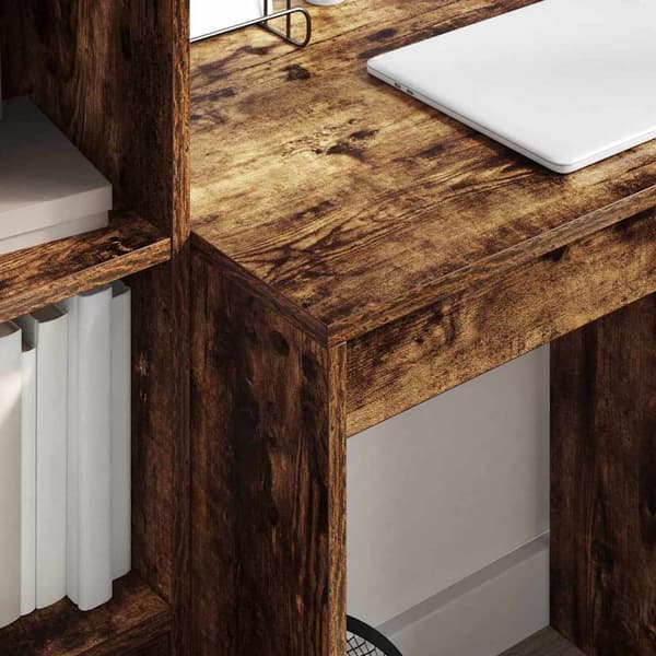 vidaXL Skrivebord Røkt eik 70 x 50 x 76 cm