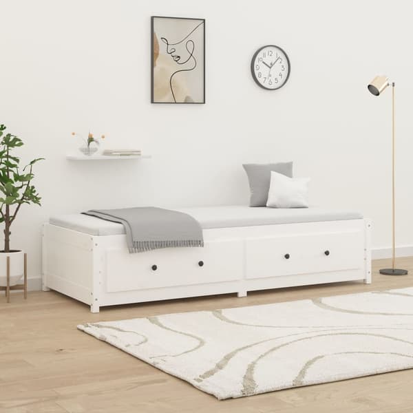 vidaXL Dagseng hvit 80x200 cm heltre furu