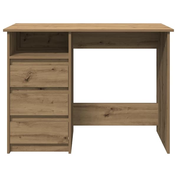 vidaXL Skrivebord artisan eik 102x50x75 cm konstruert tre