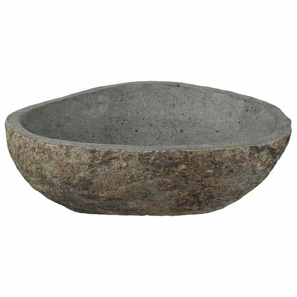 vidaXL Flodstenstvätt Ljusgrå 52 x 40 x 15 cm Flodsten