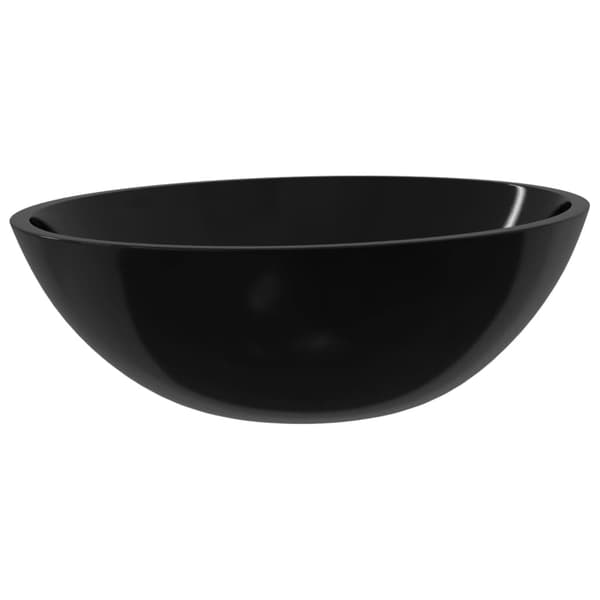 vidaXL Handfat glas 50x37x14 cm svart